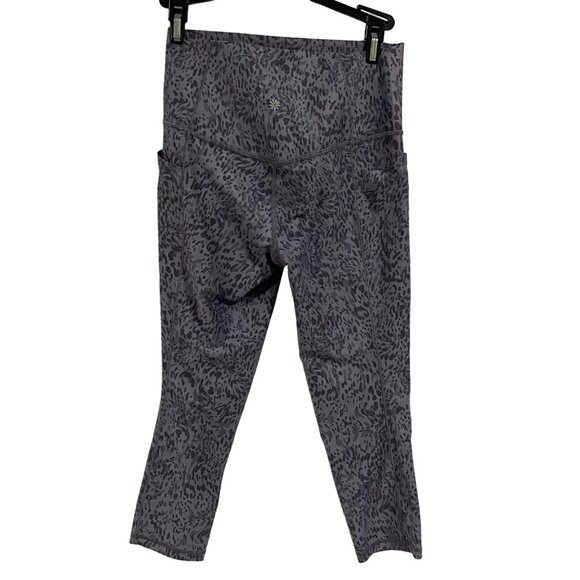 Athleta Salutation Stash Pocket II Liquid Petal Tempest Violet Capri Leggings S‎ - Picture 4 of 9